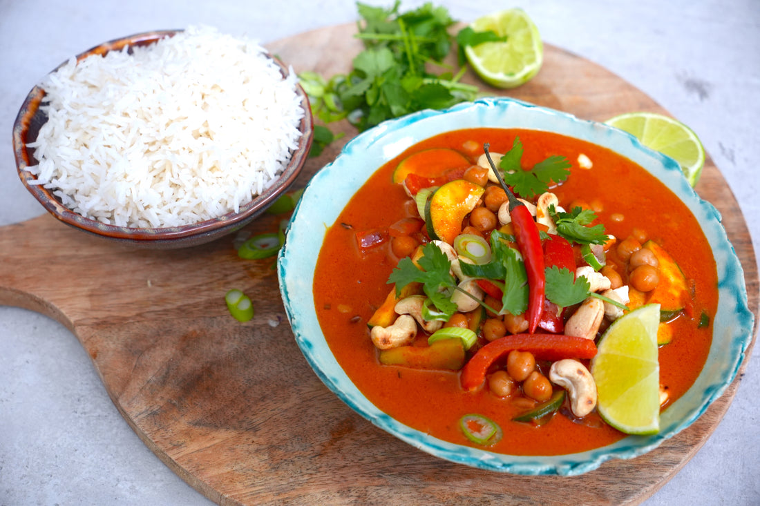 Rotes Curry mit Kichererbsen