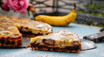 Rezept für köstlichen Cheesecake mit Schokolade und Bananen